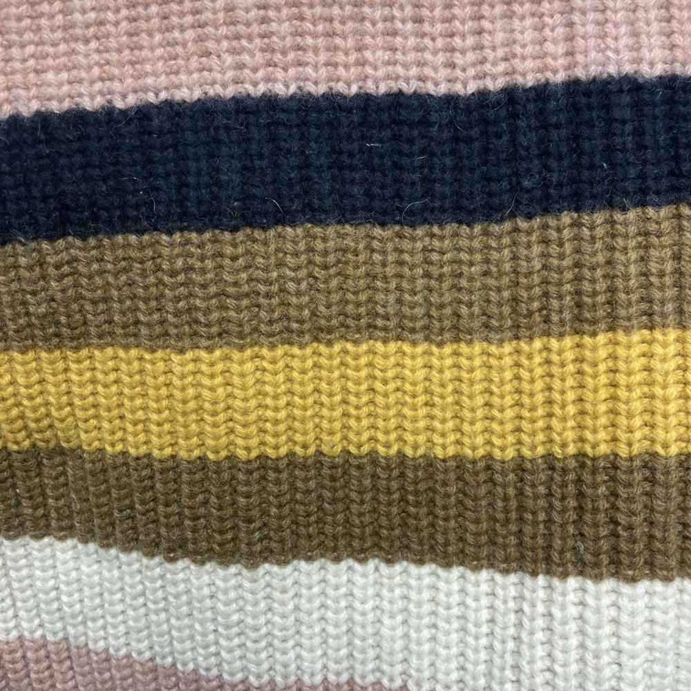Madewell Merino Wool Blend Striped Crewneck Sweater XS K5438 Multi Color HO18 - Picture 4 of 6